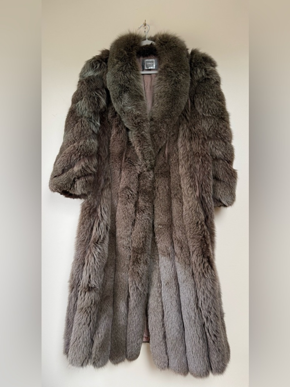 Saga Fox Full Length Fur Coat - Large